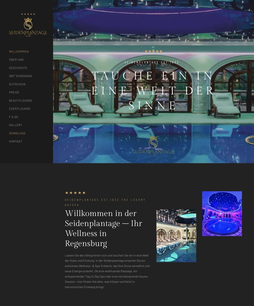 Die Seidenplantage, Webdesign | uncamino Referenz