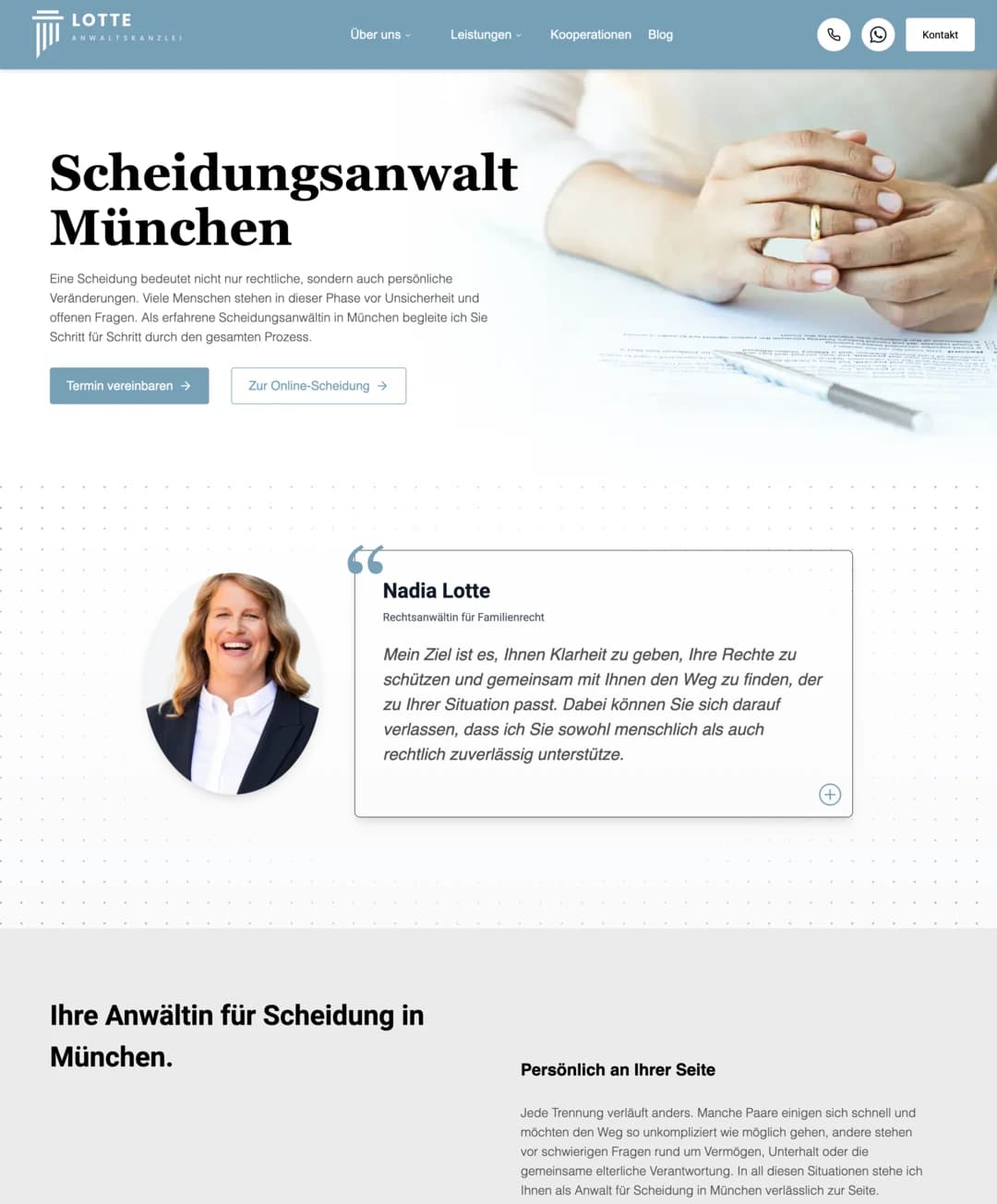 Kanzlei Nina Lotte, Kanzlei Website | uncamino Referenz