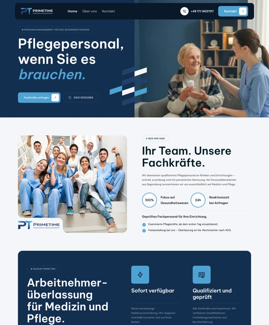 PrimeTime Personal, Webdesign | uncamino Referenz