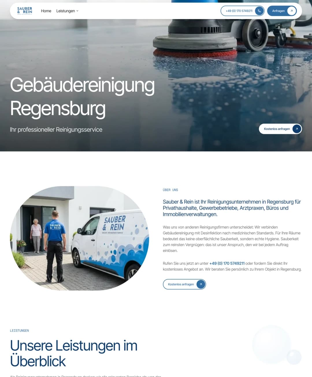 Sauber & Rein, Webdesign | uncamino Referenz